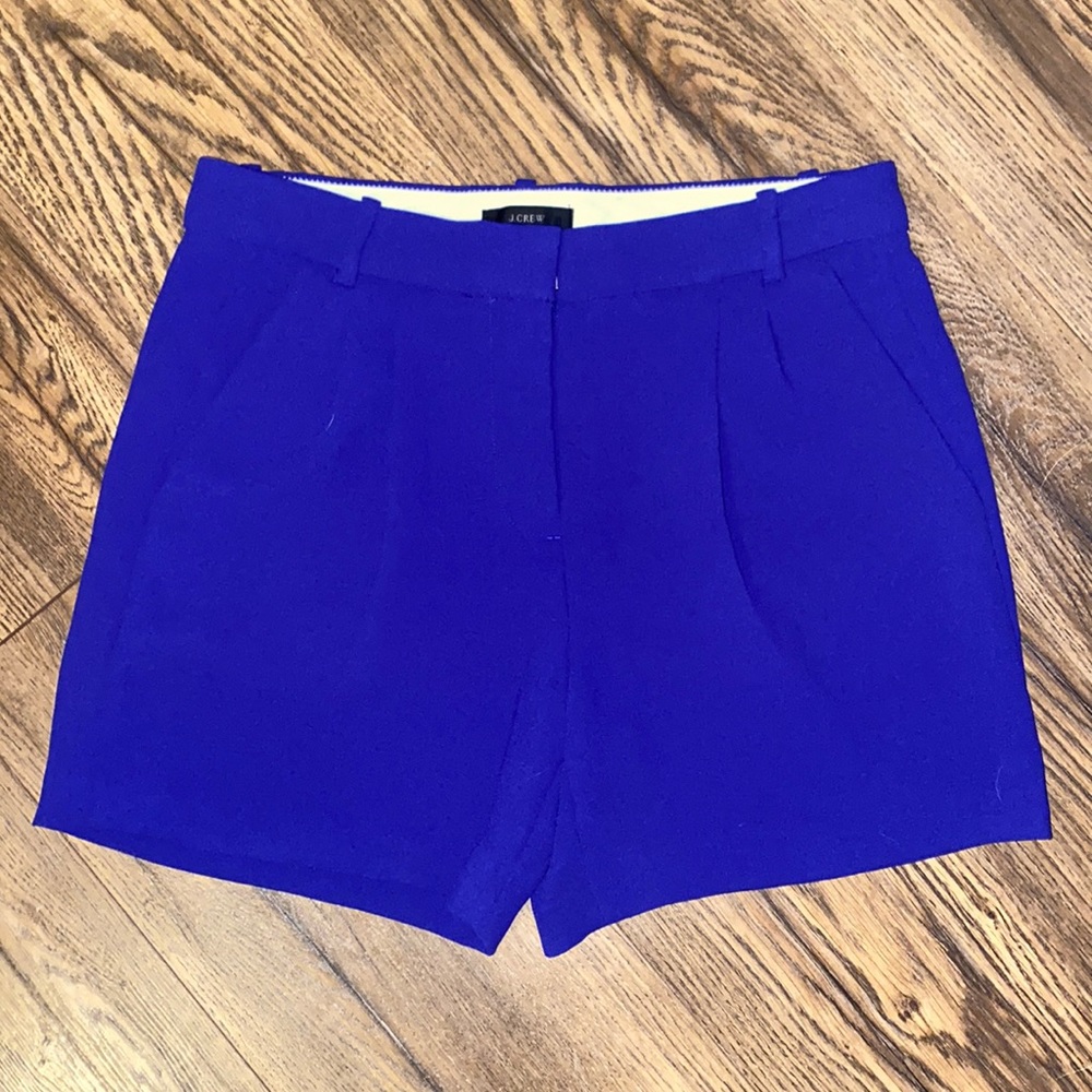 J Crew Cobalt Blue Pleated Trouser Short